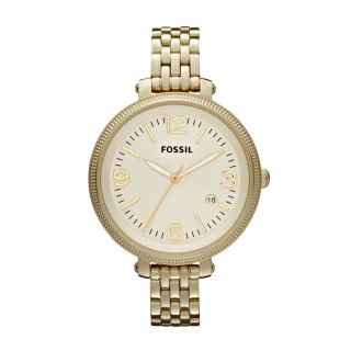 Fossil Womens Heather Stainless Steel Watch – Gold Tone $ES3192