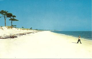 Postcard Sand Coastal Highway Fort Walton Beach Destin Panama City