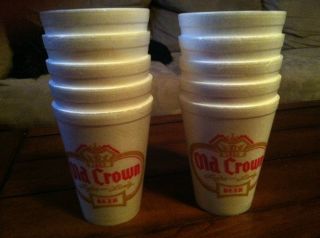 Fort Wayne Indiana Old Crown Beer RARE Styrofoam Beer Party Cups