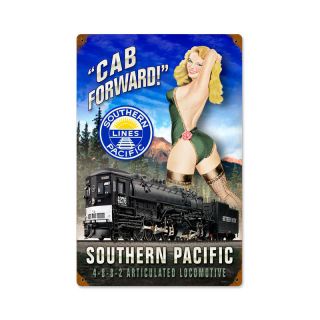 New Custom Made Cab Forward Pinup Girls Railroad Metal Sign