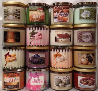 Bath Body Works Candle 14 5 oz 3 Wick Choice Holiday Fall Winter Free