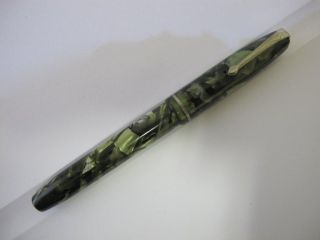 Conway Stewart 75 Jr Fountain Pen Green Eng 1940 14k W