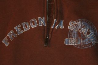 Fredonia State College Zip Sweatshirt Men Women s Brown