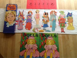 Vintage Shirley Temple Paper Doll Notecards Coloring Books Lot