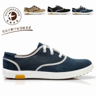  Mens Blue Leather Casual Walking Sneakers Shoes EUR 39 44 SY072