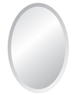 24 x 36 inch Oval Frameless Mirror 1 4 Thick Bevel