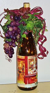 French Wine Shop Lighted Wine Bottle Accent Decor Lamp Light