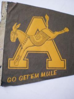 Vintage Felt Pennant Army Go Get Em Mule West Point Military Academy