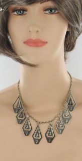 40 s siam niello gorgeous sterling bib necklace rare be