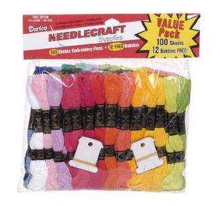 100 Skeins Cotton Embroidery Floss Craft Thread