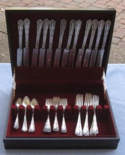  Pcs Alvin Sterling Silver Francis I Flatware with New Wood Box