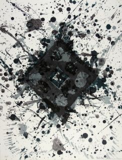 expressionist signed sam francis in the lower right corner and marked