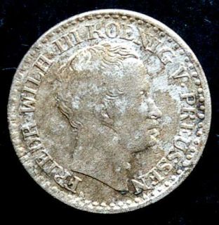 Prussia 1 Groschen Friedrich Wilhelm III 1822 Silver Coin