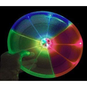 LED LIGHT UP FLYING DISC MULTI COLOR NIGHT FRISBEE RED GREEN BLUE