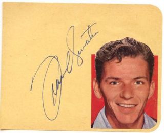 Frank Sinatra Vintage 1940s Original Signed Album Page Autographed