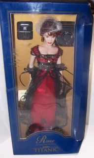 Franklin Mint Titanic Rose Vinyl Doll in The Red Jump Dress 16