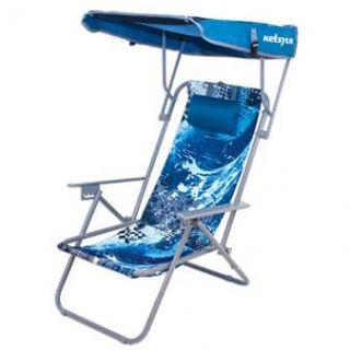 NEW Blue Wave Portable Folding Beach Canopy Chair   Beach Sling Chair