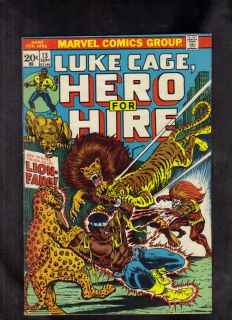 LUKE CAGE HERO FOR HIRE 13 VG LION FANG 1973 MARVEL BILLY GRAHAM