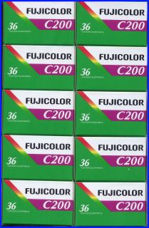 10 Roll Fujifilm Fuji Superia ISO 200 36 exposure Color CN 36 135 36
