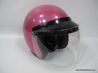 Fulmer AF 20 Pink Bobber 22B Helmet Metal Flake Sparkle Large