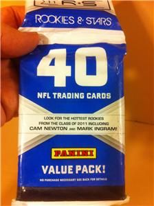 New Panini 2011 40 Card Pack NFL Football Trading Cards SEALED Rookies