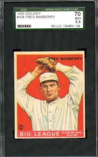1933 Goudey 104 Fred Marberry SGC 70 5 5 1294831 139