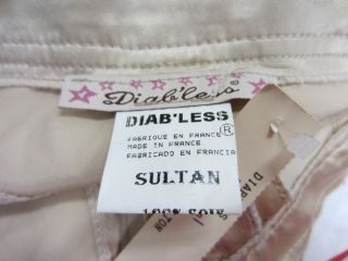 DiabLess by Fred Segal $158 Gold Sultan Ties Hem 100 Silk Party Pants