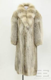 keim furs tan brown coyote fur full length coat