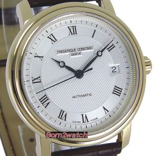 FREDERIQUE CONSTANT WATCH SWISS AUTOMATIC GOLD PLATED SAPPHIRE 38mm FC