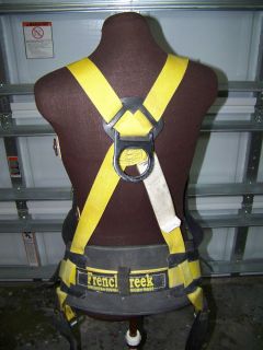 FRENCH CREEK LARGE CLIMBING HARNESS AND LANYARD AND TETHER MODEL 857AB