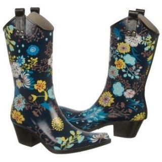 Nomad Yippy Navy Garden Fashion Women Western Cowboy Rain Boots Size 6