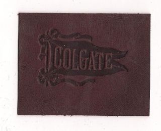 Colgate University Raiders 1910s Tobacco Leather Pennant Hamilton New