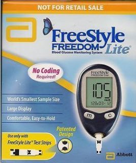 New** Freestyle Freedom Lite Test Kit/Monitoring Meter & 100 Lancets