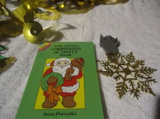 Mixture of Christmas items and activities including ornaments, C