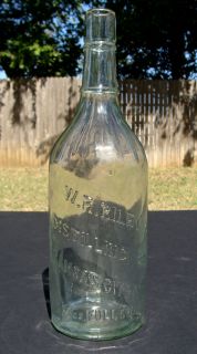  Whiskey Bottle 1900s W.R. Riley Distilling, Co. Kansas City, Missouri