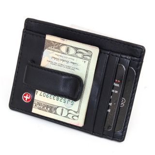  Money Clip Spring Clip Front Pocket Wallet by Alpine Swiss Thin