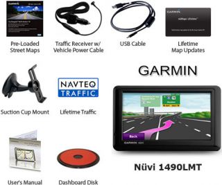 Garmin Nuvi 1490LMT 5 Bluetooth Automotive GPS