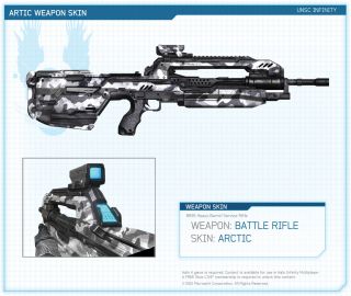 Halo 4 DLC Code Forest Armor Arctic Rifle Skin Ghost Avatar Xbox 360
