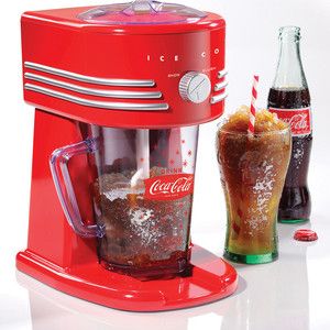red retro frozen drink margarita slurpee slush machine blender coke