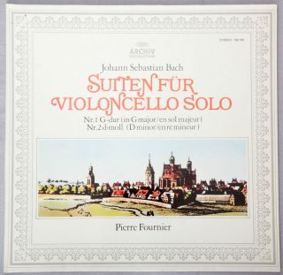 FOURNIER cello   BACH suite for cello solo   ARCHIV 198 166 stereo NM