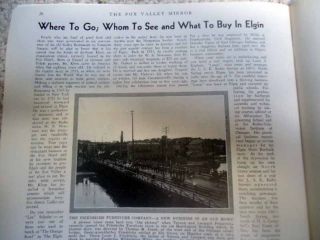 1935 Fox Valley Mirror Magazine Elgin Illinois Dundee Allen Pinkerton