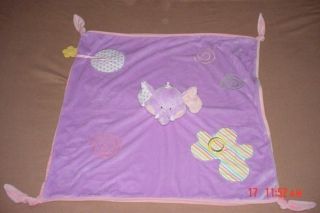 Baby Ganz Purple Elephant Blanket Girl Pink Security Lovey