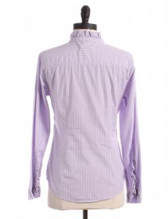 Gap Purple Pinstripe Button Up Sz s Top Blouse Shirt Striped