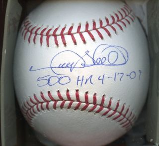 Gary Sheffield 500 HR 4 17 09 Single Signed Official Selig Baseball