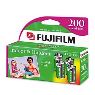 Fuji Superia 35mm Color Print Film 200 ASA 4 24 Exposure Rolls Pack