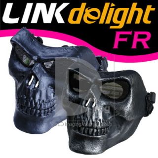 2012 New Death Skull Bone Airsoft Full Face Protect Safe Mask Goggle