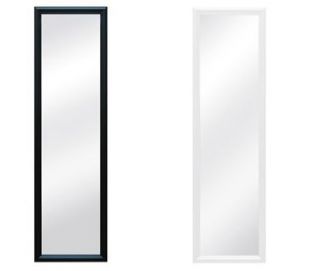 Over The Door Full Length Hanging Mirror Black or White