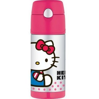 NWT Thermos Funtainer Drink Bottle, Hello Kitty Pink 12 ounce