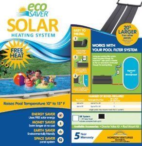 Eco Saver 20 Foot Solar Heating Panel System