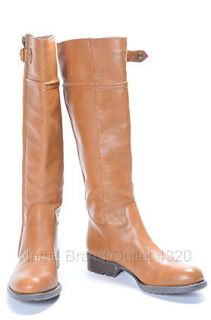 Franco Sarto Tan 7 5 M Faux Leather Patriot Zip Riding Boot Shoe $149